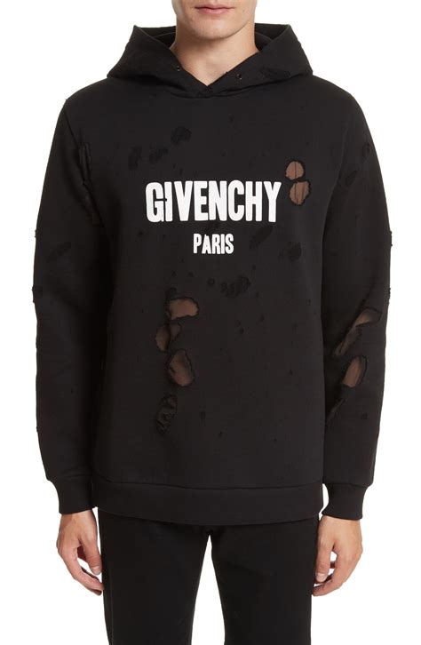 givenchy pink distressed hooodie|givenchy sweatshirt fleece.